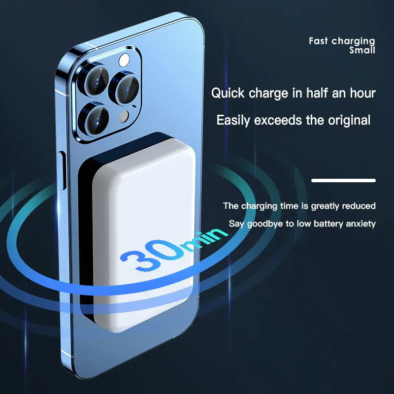 20000 mAh Mini Wireless Portable Power Bank | Fast Charging | Best iPhone 12/13 Charger Wireless Power Banks 20000 mah apple battery fast charger high capacity iphone magnetic magsafe portable premium quality wireless {{ product_collections }} {{ product_description }}