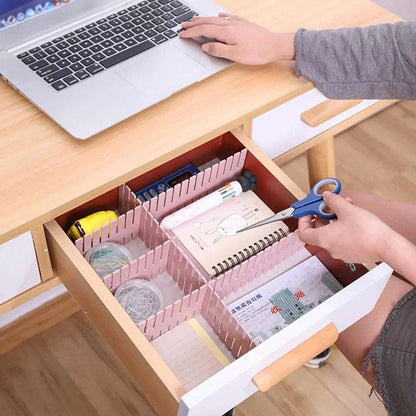 Adjustable Plastic Drawer Divider Storages & Racks Adjustable Plastic Drawer Divider drawer flexible drawer divider home storage Storage Box storage rack