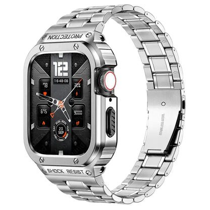 Elevate Your Apple Watch with Our Premium Band and Case Combo Silver 44mm Apple Watch Bands apple watch band and case case & band classic designer luxury New arrival new design premium premium quality stainless steel {{ product_collections }} {{ product_description }}