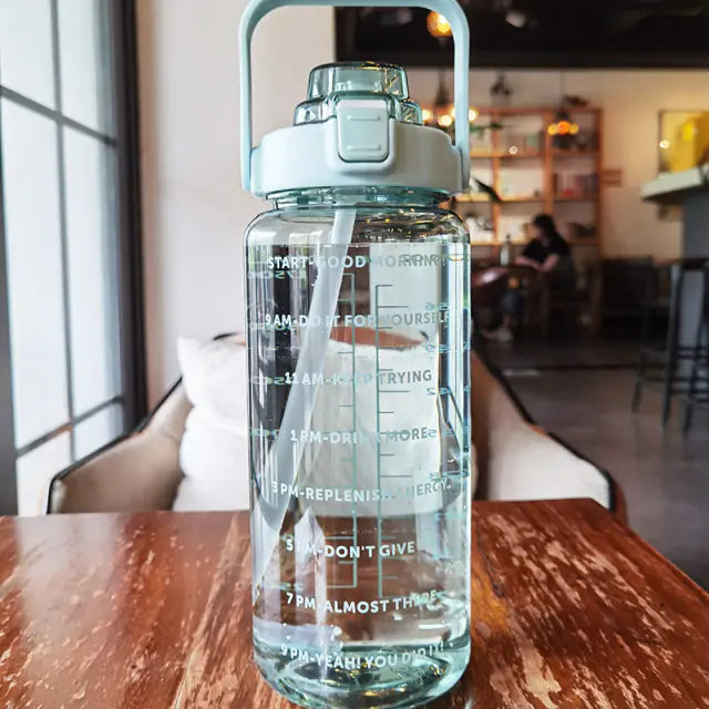 Portable Large-Capacity Water Bottle Transparent Green 2.0L Water Bottles Bottle Capacity dinning dinning table home Large latest water bottle new design water bottle Portable Sports Water Bottles stylish water bottle transparent water bottle Water water bottle water bottle with straw Water Bottles