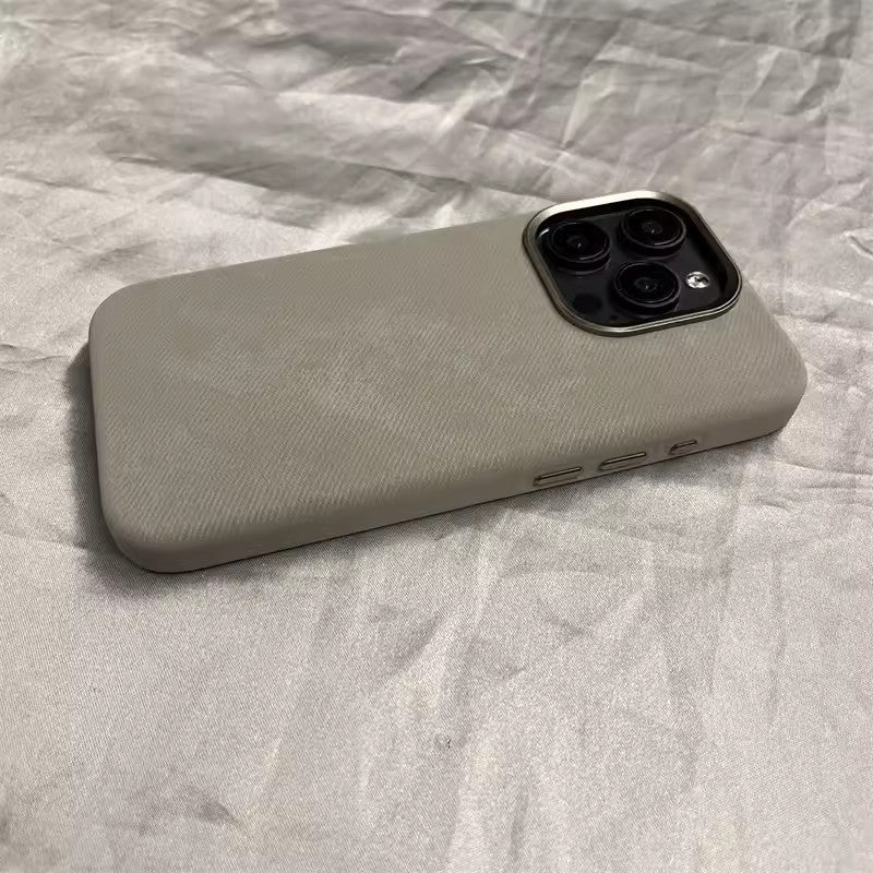 Flannel Fiber Cloth Pattern Magnetic Suction Phone Case Gray 0 iPhone iPhone Case Phone Cases {{ product_collections }} {{ product_description }}