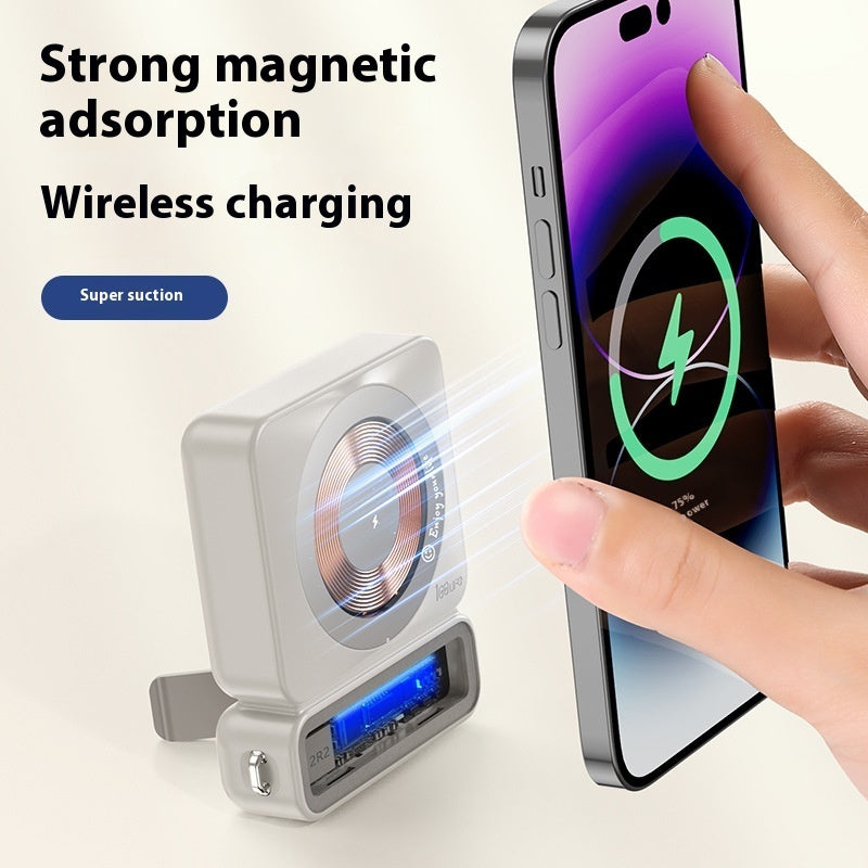 225W Fast Charging Wireless Magnetic Power Bank | Large Capacity | Retro Gray Design Wireless Power Banks Apple innovative iPhone large capacity magsafe power bank with stand {{ product_collections }} {{ product_description }}