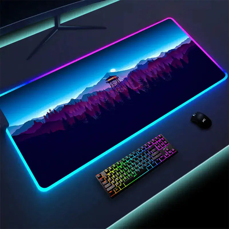 Luminous LED Lighting Mouse Pad Desk Mat computer Computer Accessories computer table accessories Computers Computers & Accessories electronics Electronics & Gadgets electronics accessories Luminous LED Lighting Mouse Pad RGB mouse and keyboard mat for computer table