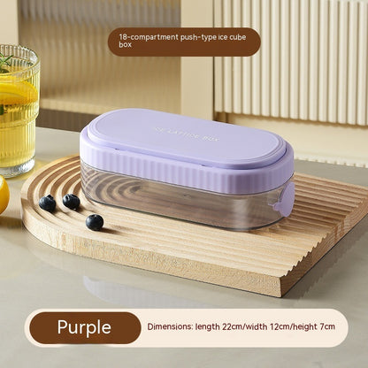 Silicone Food Grade Pressing Ice Cube Mold Purple Ice Cube Trays beat the heat BPA free ice cube tray