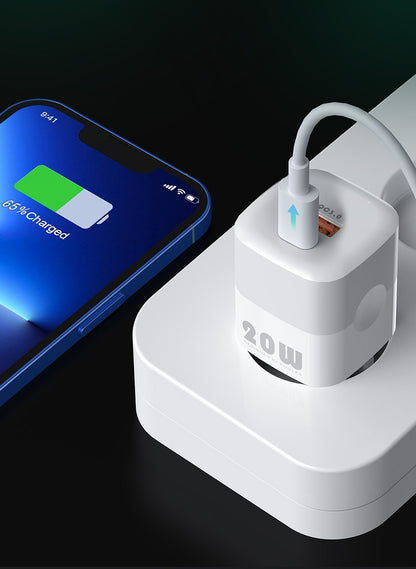 Compact 20W GaN Fast Charger - Type-C & Micro USB - PD Protocol - Available in Black & White GaN Chargers C type fast charger Gallium Nitride Char GaN GaN charger GaN chargers multi port New arrival pd fast charging USB wall charger {{ product_collections }} {{ product_description }}