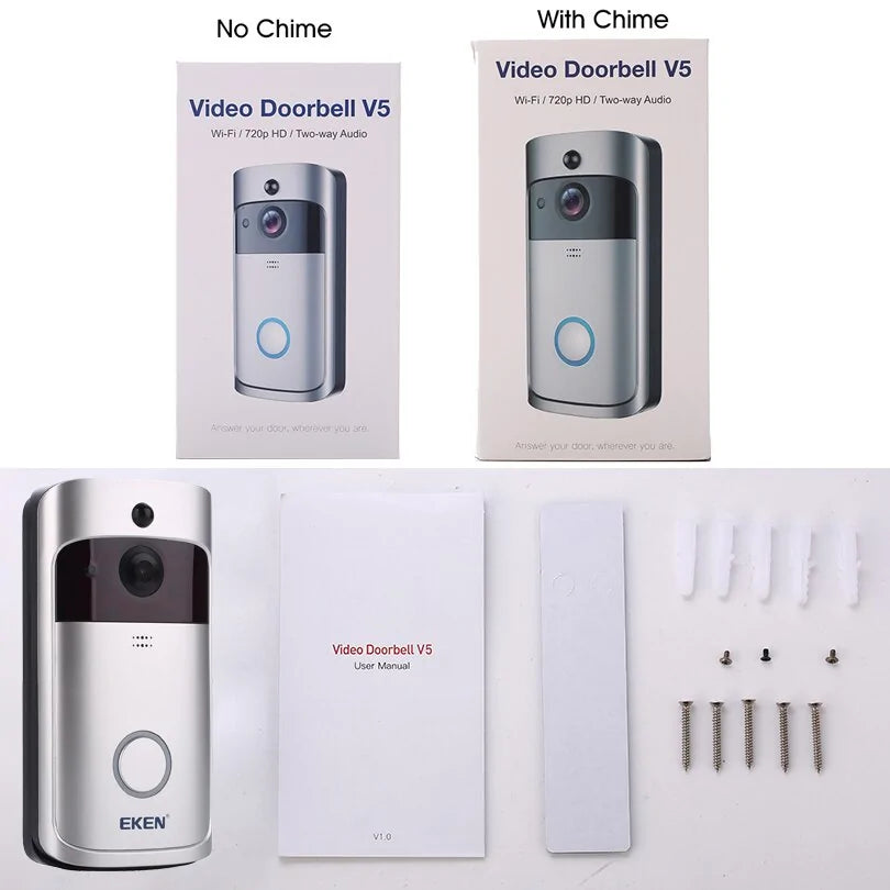 V5 Smart Door Bell | HD Video | Two-Way Audio | Advanced Home Security Door Bells cam recorder camera door bell door bell intelligent smart {{ product_collections }} {{ product_description }}