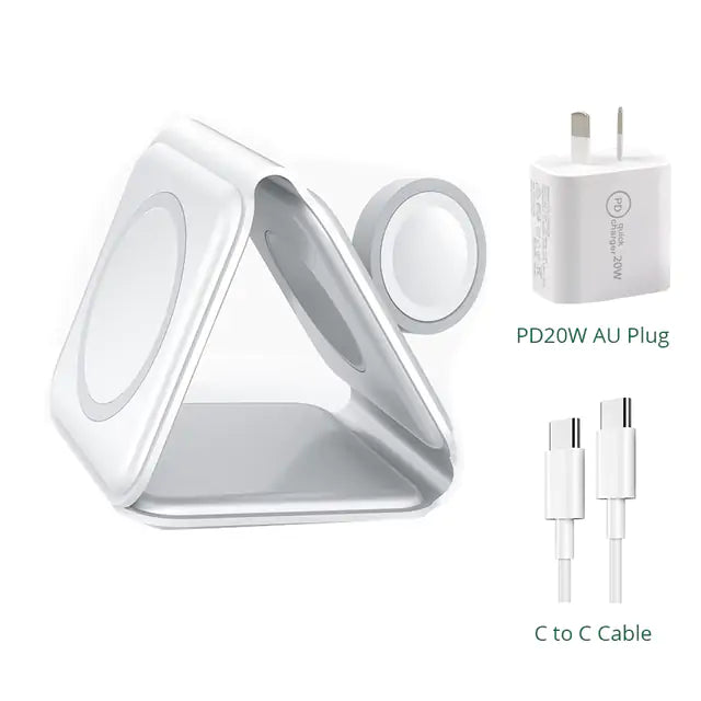 15W Magnetic Wireless Charger | Fast & Convenient | Advanced Technology Wireless Chargers 3 in 1 air pods apple apple watch charging dock charging pads charging station iphone magnetic wireless charger {{ product_collections }} {{ product_description }}