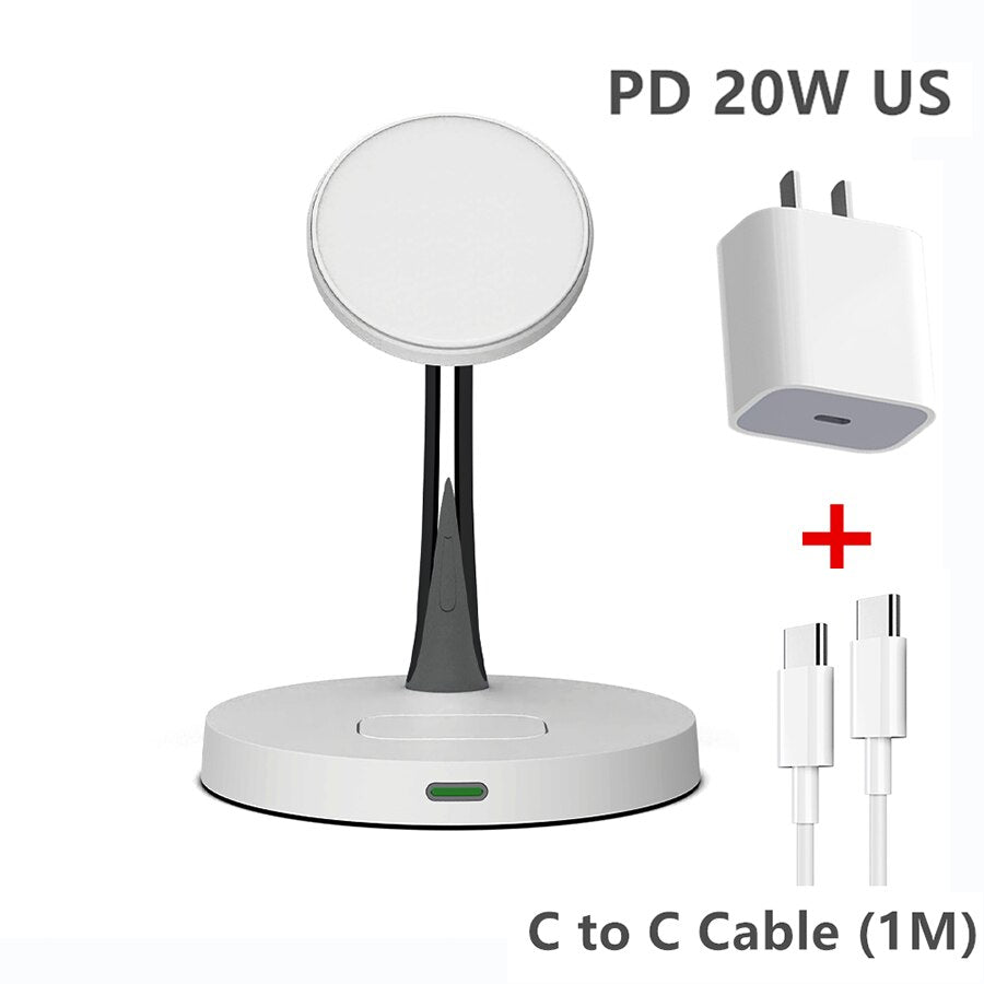 Magnetic Wireless Charger for iPhone | Fast Charging | Convenient & Portable Wireless Chargers 3 in 1 air pods air poods airpods apple apple watch charging pads charging station iphone magnetic New arrival wireless charger {{ product_collections }} {{ product_description }}