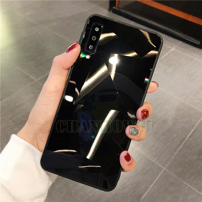 Diamond Mirror Case For Samsung J Series Black J6 Plus Mobile Phone Cover & Protectors cases diamond iphone case mobile phone cover mobile phone covers protection safety Samsung