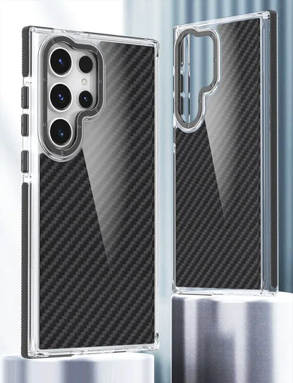 Hybrid Bumper Armor Carbon Fiber Shock Absorber Cover For Samsung Galaxy Black Mobile Phone Cover & Protectors electronics electronics accessories mobile phone cover mobile phone covers Samsung