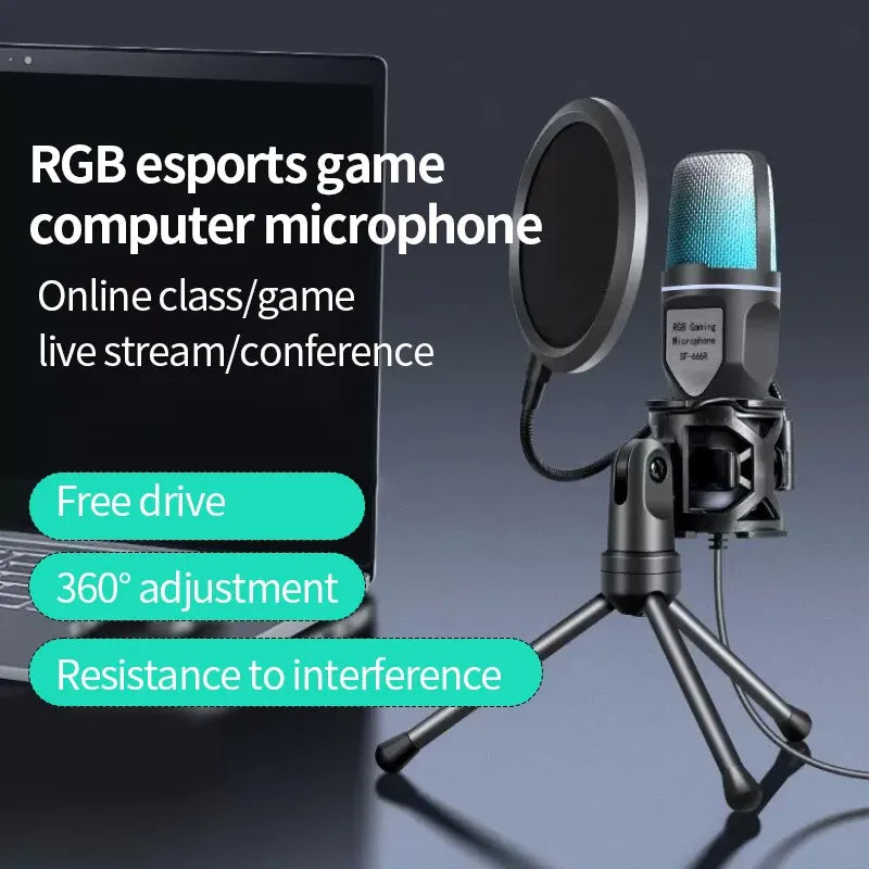 SF666R USB Microphone Microphones audio Audio & Video Components audio device electronics microphone microphone for computer laptop and gaming microphone for gaming table and laptop table microphone mic for vlogging and blogging microphones SF666R USB Microphone