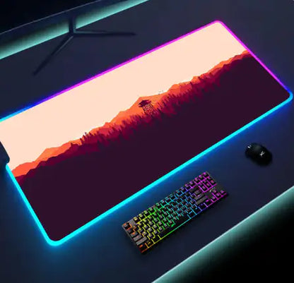 Luminous LED Lighting Mouse Pad Desk Mat computer Computer Accessories computer table accessories Computers Computers & Accessories electronics Electronics & Gadgets electronics accessories Luminous LED Lighting Mouse Pad RGB mouse and keyboard mat for computer table