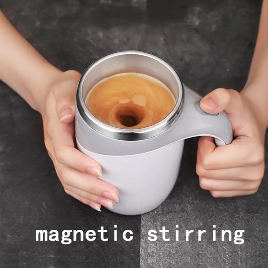 Magnetized Self Stirring Coffee Cup Mug Mugs & Cups coffee cup coffee cup with lid coffee mug coffee mug with lid Coffee Mugs home insulated coffee cup insulated coffee mug Mug portable rechargable Self Stirring self stirring coffee mug Stainless Steel tea and coffee cups Thermal Cup