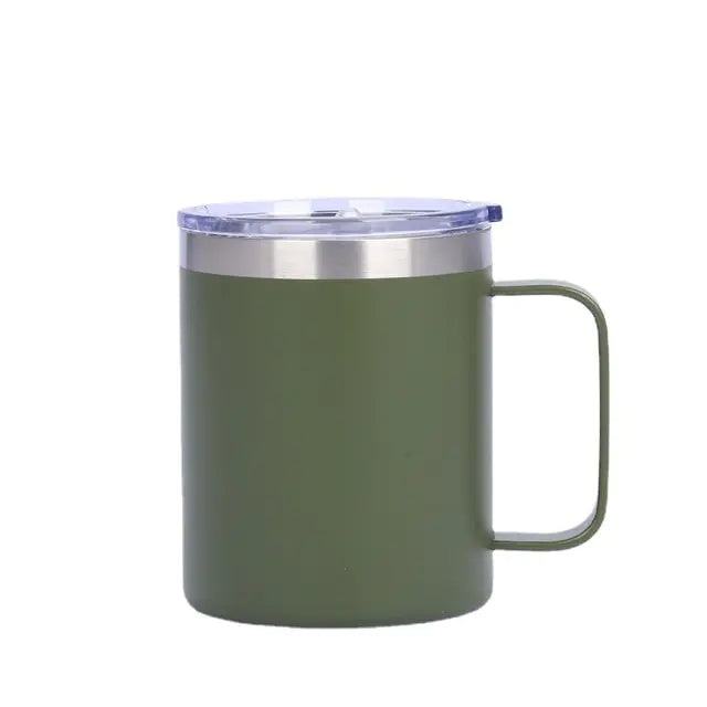 Insulated Double Wall Coffee Mug Moss Green 360ML Mugs & Cups coffee cup coffee cup with lid coffee mug coffee mug with lid Coffee Mugs dinning dinning table home insulated coffee cup insulated coffee mug tea and coffee cups tea cup tea mug