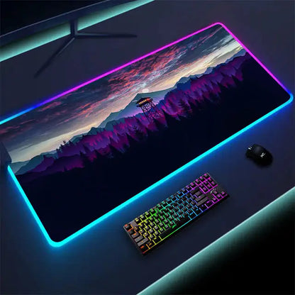 Luminous LED Lighting Mouse Pad Desk Mat computer Computer Accessories computer table accessories Computers Computers & Accessories electronics Electronics & Gadgets electronics accessories Luminous LED Lighting Mouse Pad RGB mouse and keyboard mat for computer table