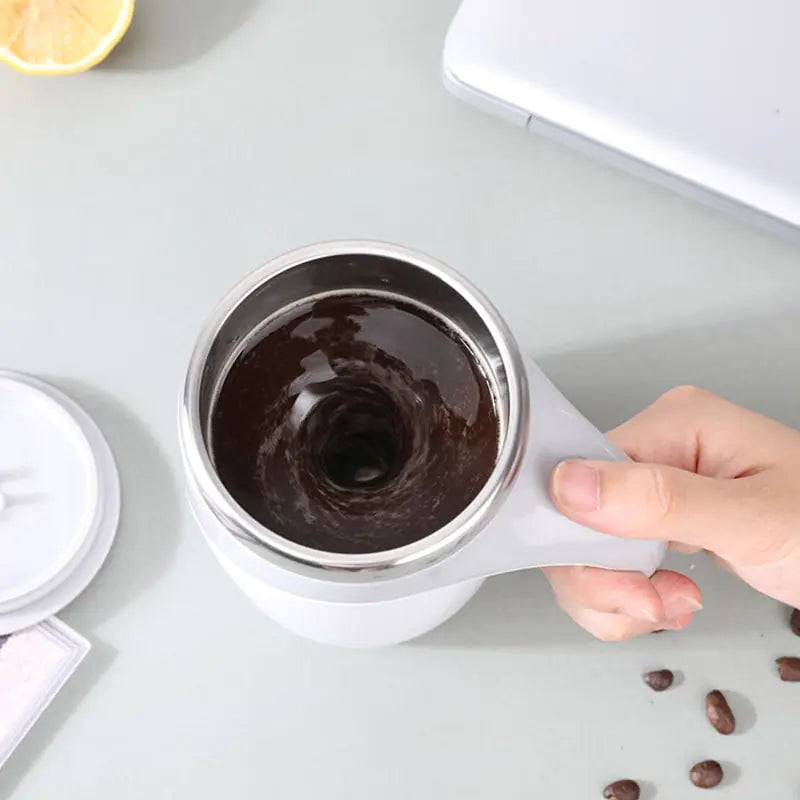 Magnetized Self Stirring Coffee Cup Mug Mugs & Cups coffee cup coffee cup with lid coffee mug coffee mug with lid Coffee Mugs home insulated coffee cup insulated coffee mug Mug portable rechargable Self Stirring self stirring coffee mug Stainless Steel tea and coffee cups Thermal Cup