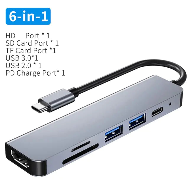 USB C Laptop Docking Station HUB 6in1 hub Docking Station docking station docking station for laptop electroniccs electroniccs accessories laptop laptop accessories