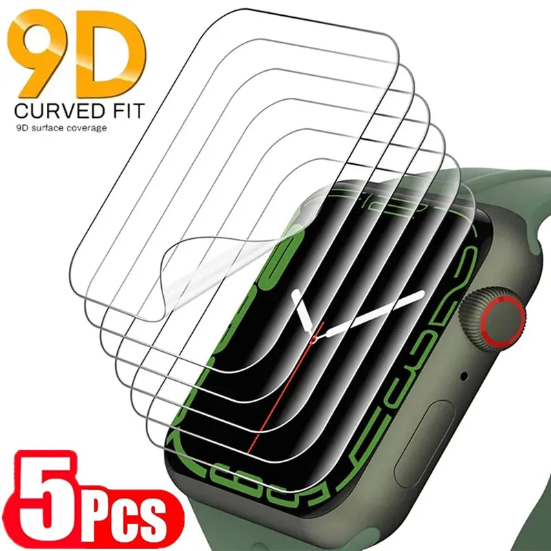 5PCS Hydrogel Film Screen Protector 5PCS Hydrogel Film Mobile Phone Cover & Protectors anti scratch watch cover apple watch screen protector easy to install apple watch screen cover and protector electronics electronics accessories iPhone mobile mobile phone mobile phone accessories watch screen protector