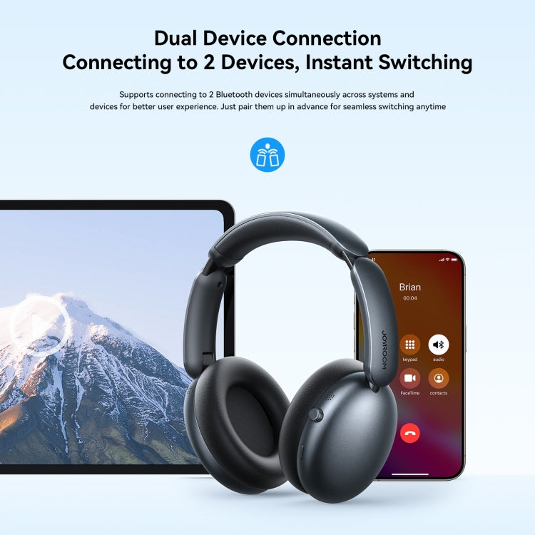 Bluetooth Headphones with Hybrid Active Noise Cancellation (ON / OFF) and Calls features Headphones & Earbuds audio Bluetooth headphones Earphone & Headset electronics electronics accessories Headphones & Earbuds Headset & Headphone Headphones Apple Accessories long macthless online JOYROOM playtime retractable