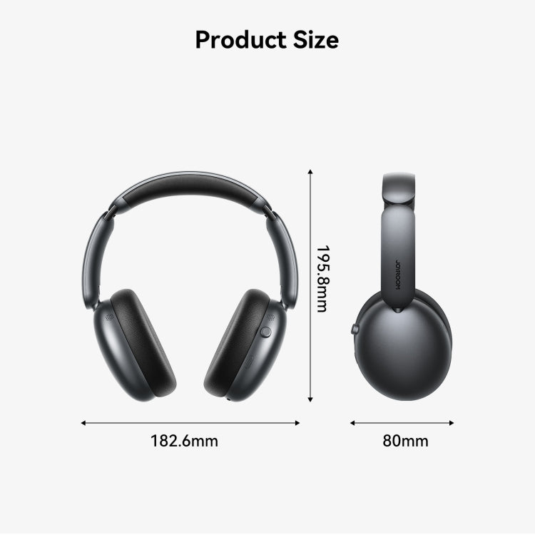 Bluetooth Headphones with Hybrid Active Noise Cancellation (ON / OFF) and Calls features Headphones & Earbuds audio Bluetooth headphones Earphone & Headset electronics electronics accessories Headphones & Earbuds Headset & Headphone Headphones Apple Accessories long macthless online JOYROOM playtime retractable