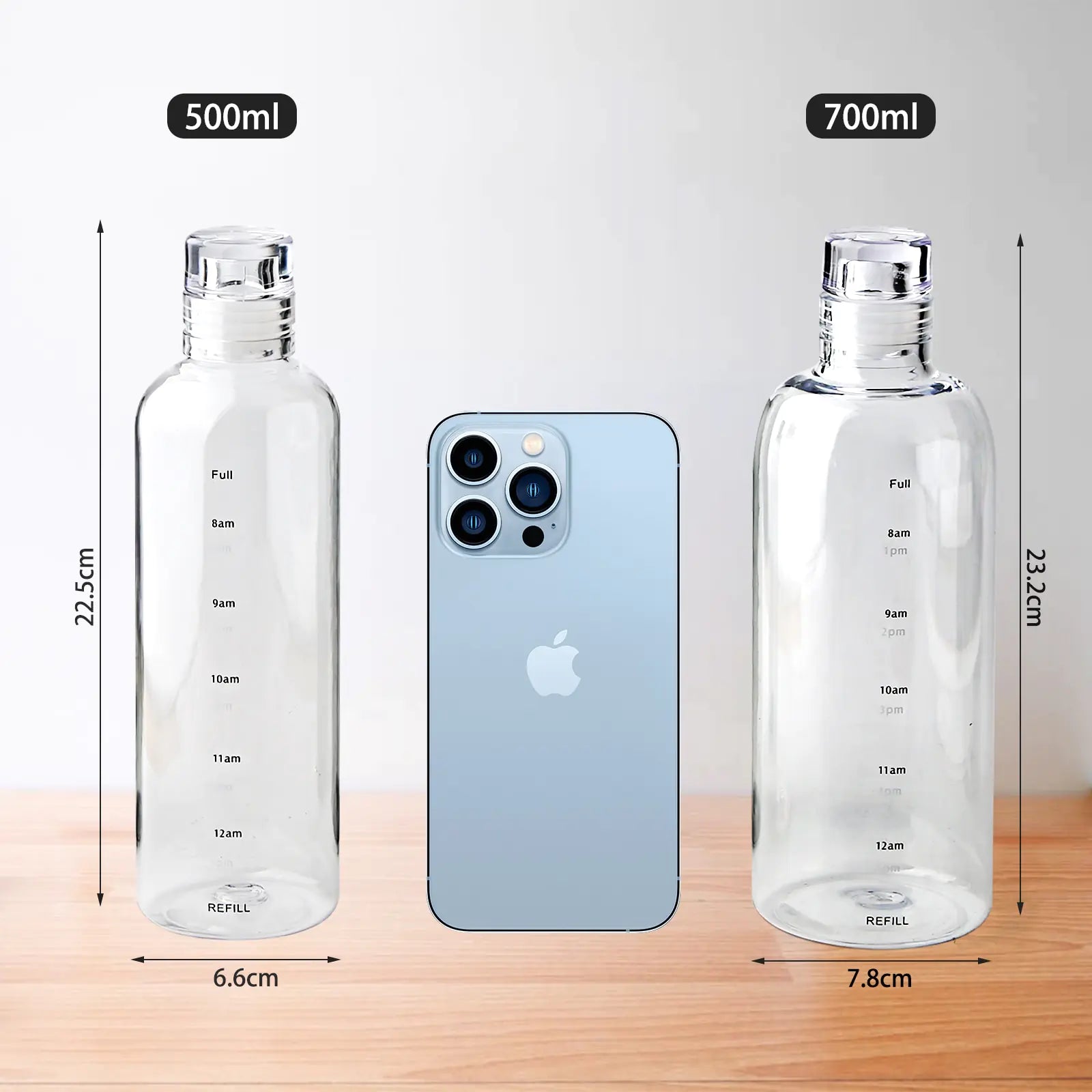 Straw Water Bottle with Time Marker Water Bottles dinning dinning table home new design water bottle PC Plastic Sport stylish water bottle transparent water bottle Water Bottle Water Bottles