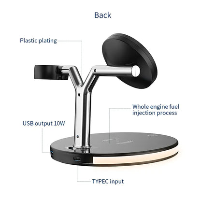 Magnetic Wireless Charger Stand | Fast Charging | Self-Adhesive Remote Control Phone Holder Wireless Chargers 3 in 1 air pods apple watch charging pads charging station fast charger iphone magnetic magsafe New arrival wireless charger {{ product_collections }} {{ product_description }}