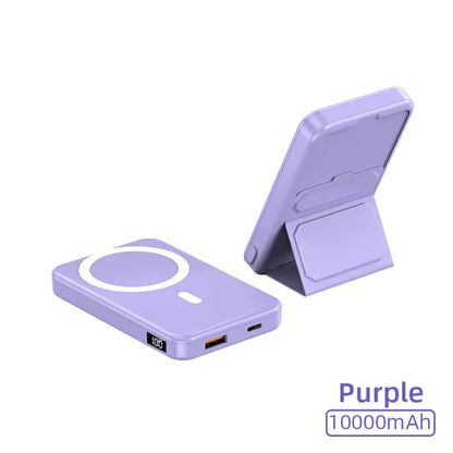 10000mAh Magnetic Power Bank | Fast Charging, Compact Design | Best Portable Charger Purple 10000mah Wireless Power Banks 10000 mah 5000 mah apple battery battery for charger battery for charging c type fast charger iphone magsafe pads power bank premium rechargable stand usb {{ product_collections }} {{ product_description }}