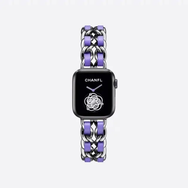 Upgrade Your Apple Watch with Our Stainless Steel Strap Bands Silver Purple 38 MM or 40 MM Apple Watch Bands apple watch apple watch band apple watch strap new arrival stainless steel {{ product_collections }} {{ product_description }}