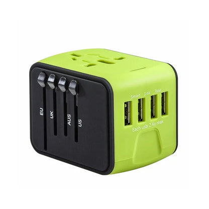 Universal Power Travel Adapter Green 6.5 x 5 x 5 m 2.6 x 2 x 2 inches Adapters & Converters Adapter adapters Charger charger adapter charger adapters converter electronics electronics accessories fast charger Mobile Charger portable Charger travel adapter