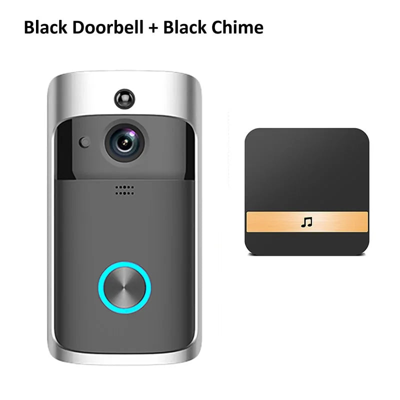 Wifi Doorbell Camera Doorbell + Chime US Plug Doorbells Doorbell doorbell with camera doorbell with mobile connected camera doorbell with wifi connected camera home home security Intercom security Security Camera