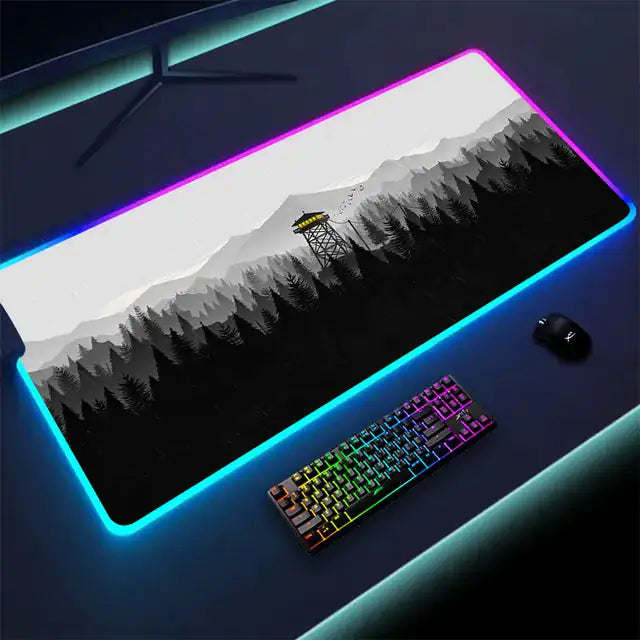 Luminous LED Lighting Mouse Pad Desk Mat computer Computer Accessories computer table accessories Computers Computers & Accessories electronics Electronics & Gadgets electronics accessories Luminous LED Lighting Mouse Pad RGB mouse and keyboard mat for computer table