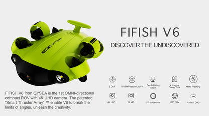 Fifish V6 Underwater Drone 100M Cable 4K UHD Camera VR Control Underwater Flight Drones 4k 5g bluetooth 5g connection 6k 8k drone drone for video making drone with video camera matchless online RC drone with 360 video camera remote controlled drone with 360 camera versatile camera and drone video video making