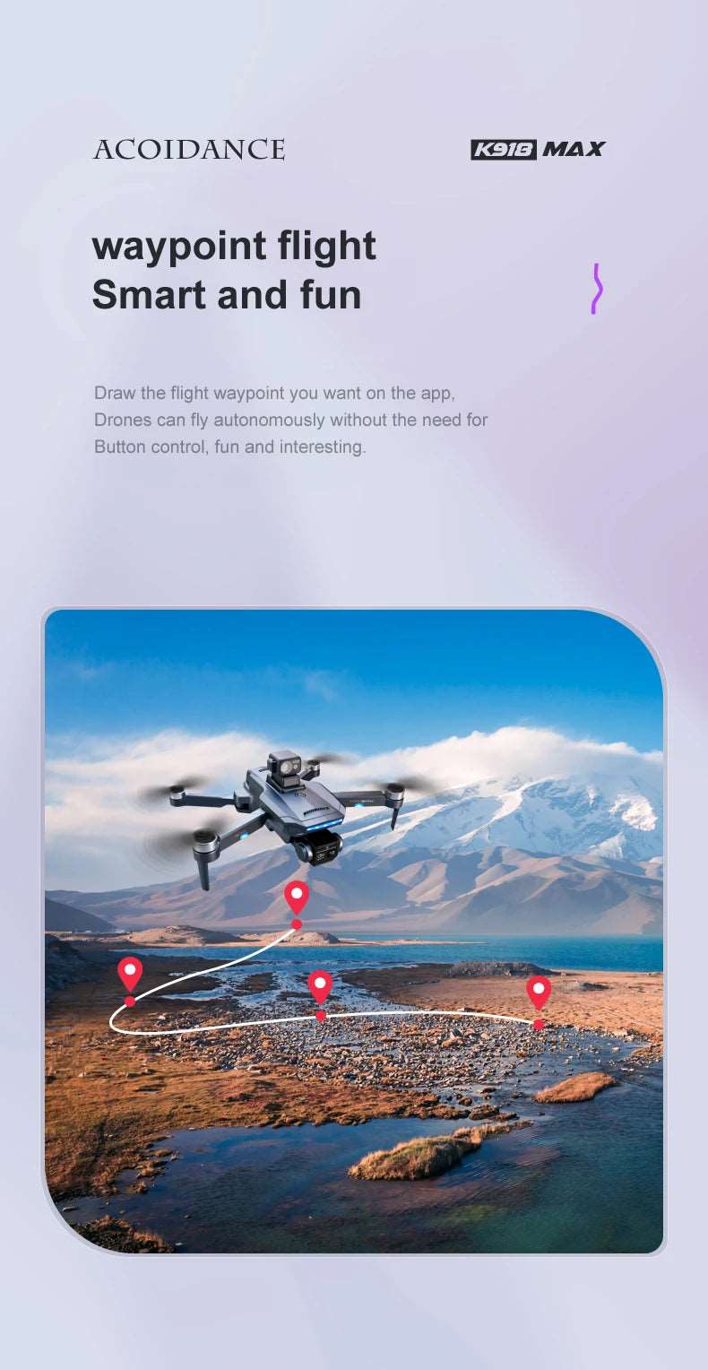 1500M RC Distance 25 Minutes Battery Life Brushless Motor Laser Avoidance GPS Return 4K ESC Dual Camera Drone K918 Max Drones drone with bag drone with cameras drones long distance control matchless online video video making