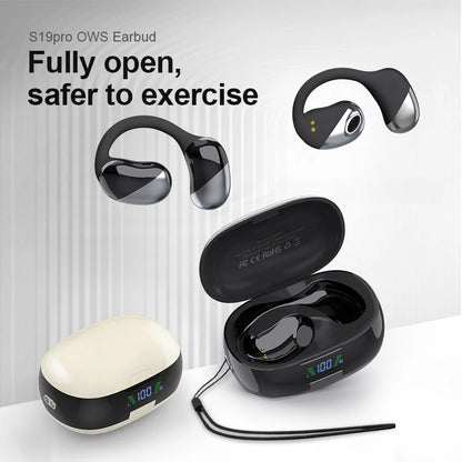 Quality Wholesale OWS Silicon Ear Hook Headset Single Ear Open-Ear Wireless Bluetooth Earphones Running Sports IPX Waterproof Headphones & Earbuds audio bluetooth headphones certified headphone earbud electronics in ear headphone matchless online