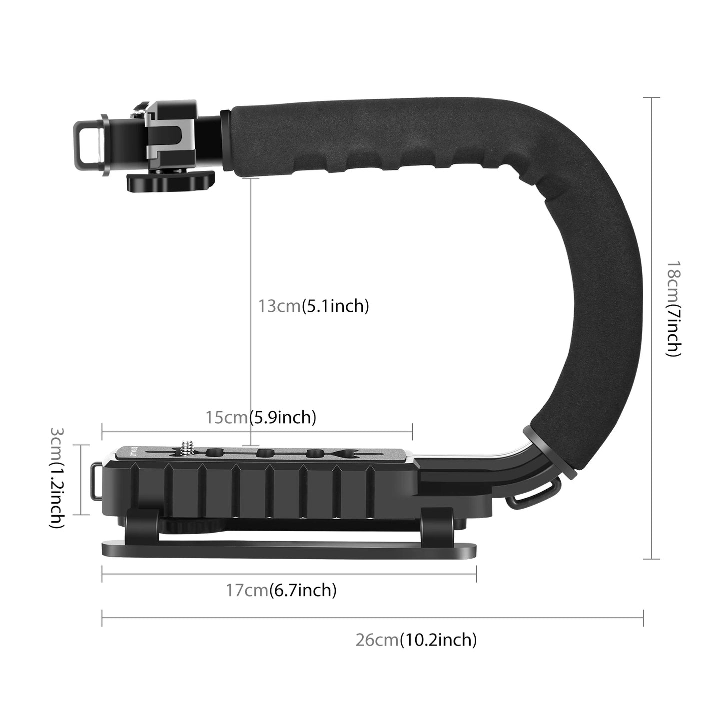 Portable Handheld DV Bracket Camera Stabilizer LED Fill Light Kit Video Light Tripod Head For All Slr Cameras Tripods & Monopods auto face tracking automatic selfie sticks blogging accessories camera stablizer electronics handheld stablizer intelligent face tracking matchless online mobile phone accessories for blogging portable auto balance selfie stick selfie sticks tripod selfie tripod video video camera and mobile video accessories video devices video holder