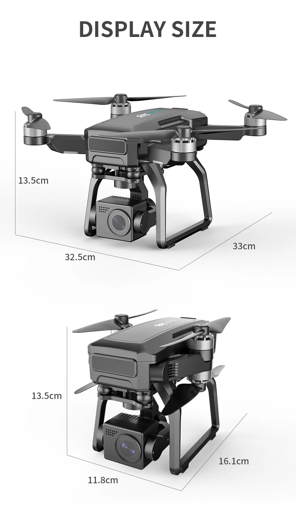 HOSHI SJRC F7 PRO GPS Drone 4K Dual HD Camera 3 Axis Gimbal Aerial Photography Brushless Motor Quadcopter RC Distance 3km Drones 4k 5g bluetooth 5g connection 6k 8k drone drone for video making drone with video camera matchless online RC drone with 360 video camera remote controlled drone with 360 camera versatile camera and drone video video making