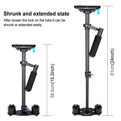 High quality 38.5-61cm Carbon Fibre camera holder Handheld Stabilizer for DSLR & DV Digital Video & Cameras,P60T Tripods & Monopods auto face tracking automatic selfie sticks blogging accessories camera stablizer electronics handheld stablizer intelligent face tracking matchless online mobile phone accessories for blogging portable auto balance selfie stick selfie sticks tripod selfie tripod video video camera and mobile video accessories video devices video holder