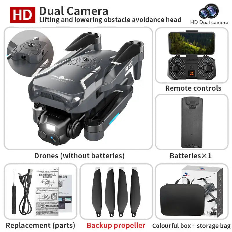 JHD New KF612 Drone 4k Profesional HD Camera 2-Axis Gimbal Anti-Shake Aerial Photography Brushless Foldable Quadcopter dron toys with 1B Drones 4k 6k 8k blogging accessories camera stablizer drone camera drones electronics handheld stablizer intelligent face tracking matchless online mobile phone accessories for blogging RC controlled drone camera video camera and mobile video accessories video devices