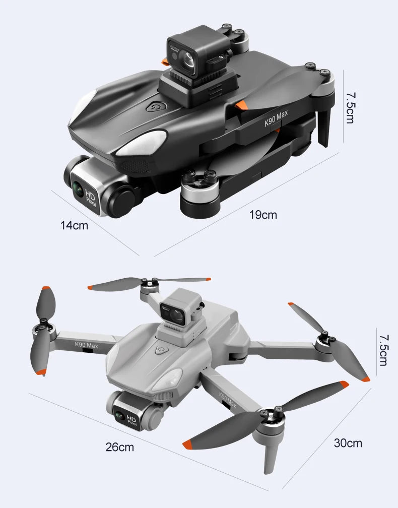 Professional Drone With Camera New Drone K90 MAX 1200m 4K Camera 360 Laser Obstacle Avoidance Drone High Quality Quadcopter Drones 4k 5g bluetooth 5g connection 6k 8k drone drone for video making drone with video camera matchless online RC drone with 360 video camera remote controlled drone with 360 camera versatile camera and drone video video making