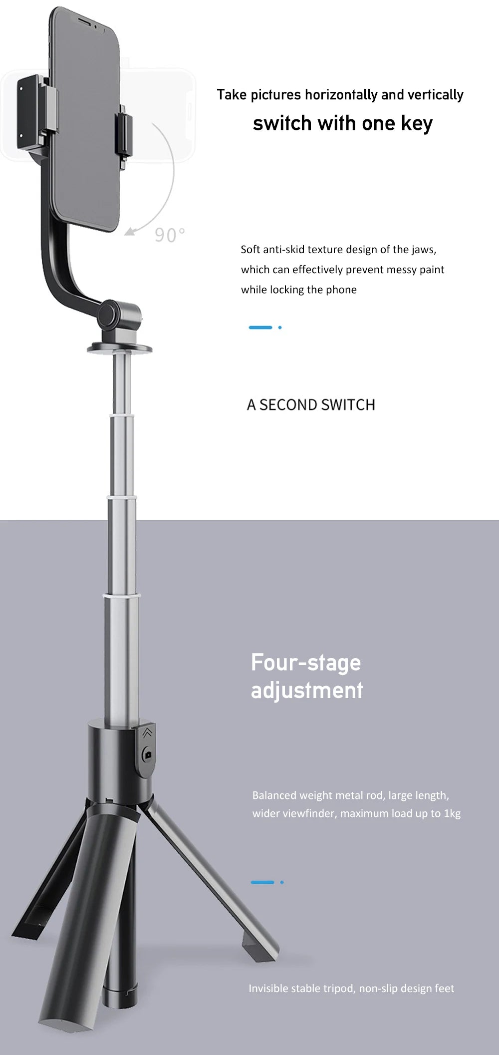 Single Axis Wireless Handheld Gimbal H5 Stabilizer Anti-Shake Tripod Bracket Smartphone Camera Action Handheld Gimbal Stabilizer Tripods & Monopods auto face tracking automatic selfie sticks blogging accessories camera stablizer electronics handheld stablizer intelligent face tracking matchless online mobile phone accessories for blogging portable auto balance selfie stick selfie sticks tripod selfie tripod video video camera and mobile video accessories video devices video holder