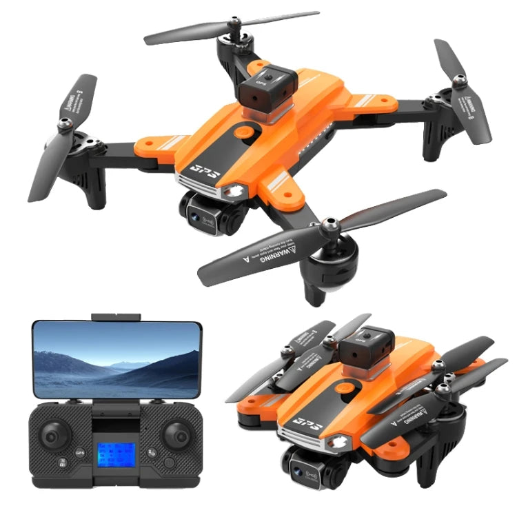 8K HD Dual-camera Drone, 360 Degree Intelligent Obstacle Avoidance GPS Positioning Aerial Quadcopter S9 Orange Drones 4k 5g bluetooth 5g connection 6k 8k drone drone for video making drone with video camera matchless online RC drone with 360 video camera remote controlled drone with 360 camera versatile camera and drone video video making