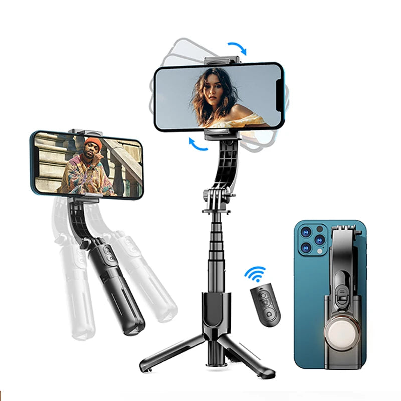 Handheld Stabilizer Wireless Selfie Stick Tripod Shooting With App Single Axis Gimbal Remote Rotation For Video Capture L18s Black Gimbal Stablizers auto face tracking automatic selfie sticks blogging accessories camera stablizer electronics Gimbal handheld stablizer intelligent face tracking matchless online mobile phone accessories for blogging portable auto balance selfie stick selfie sticks tripod selfie tripod video video camera and mobile video accessories video devices video holder