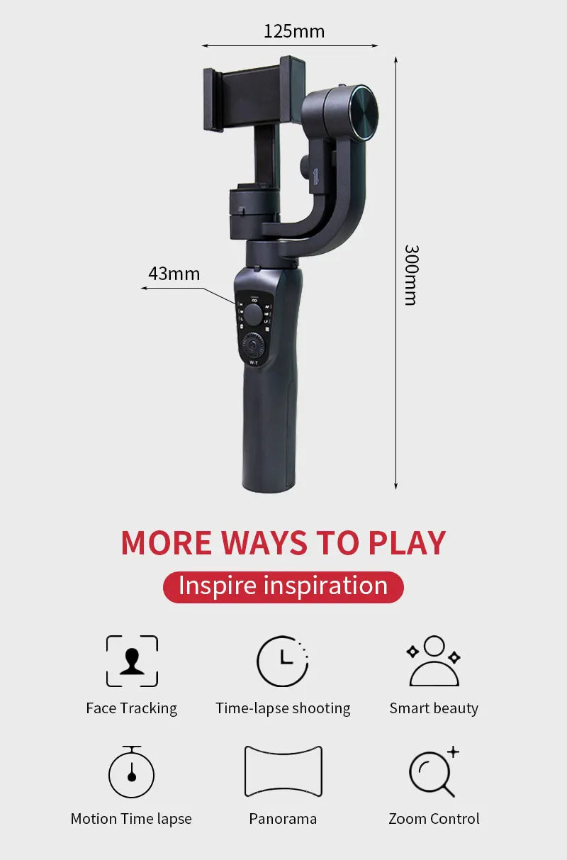 Stabilized Handheld Mobile Gimbal Camera Stabilisateur Smartphone Telephone Gimball Phone Stabilizer For Dslr Gimbal Stablizers auto face tracking automatic selfie sticks blogging accessories camera stablizer electronics Gimbal handheld stablizer intelligent face tracking matchless online mobile phone accessories for blogging portable auto balance selfie stick selfie sticks tripod selfie tripod video video camera and mobile video accessories video devices video holder