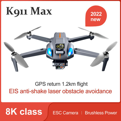 Flyxinsim K911 Max Obstacle Avoidance Drone With 8K Dual Camera 1.2Km Long Distance And GPS 5G FPV Airplane Racing Drone Drones