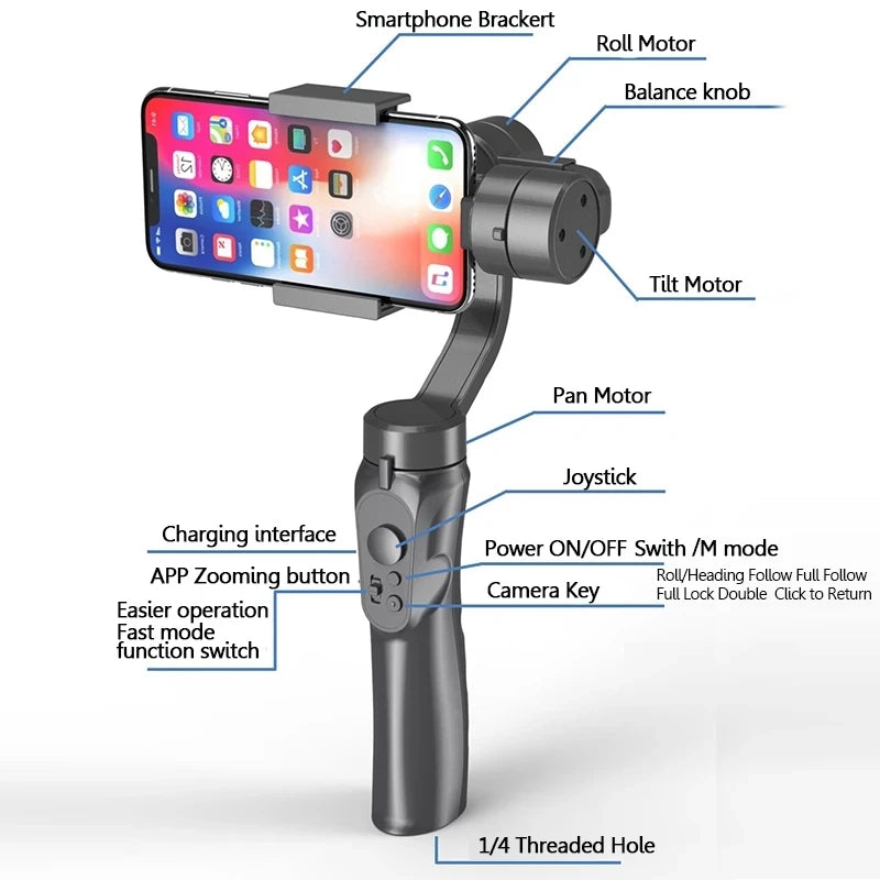 F6 3 Axis Gimbal Handheld Stabilizer Action Camera Holder Anti Shake Video Record Smartphone Gimbal Stabilizer For Phone Gimbal Stablizers auto face tracking automatic selfie sticks blogging accessories camera stablizer electronics Gimbal handheld stablizer intelligent face tracking matchless online mobile phone accessories for blogging portable auto balance selfie stick selfie sticks tripod selfie tripod video video camera and mobile video accessories video devices video holder