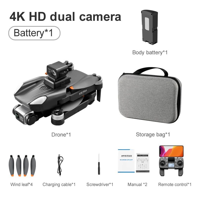 Professional Drone With Camera New Drone K90 MAX 1200m 4K Camera 360 Laser Obstacle Avoidance Drone High Quality Quadcopter Drones 4k 5g bluetooth 5g connection 6k 8k drone drone for video making drone with video camera matchless online RC drone with 360 video camera remote controlled drone with 360 camera versatile camera and drone video video making