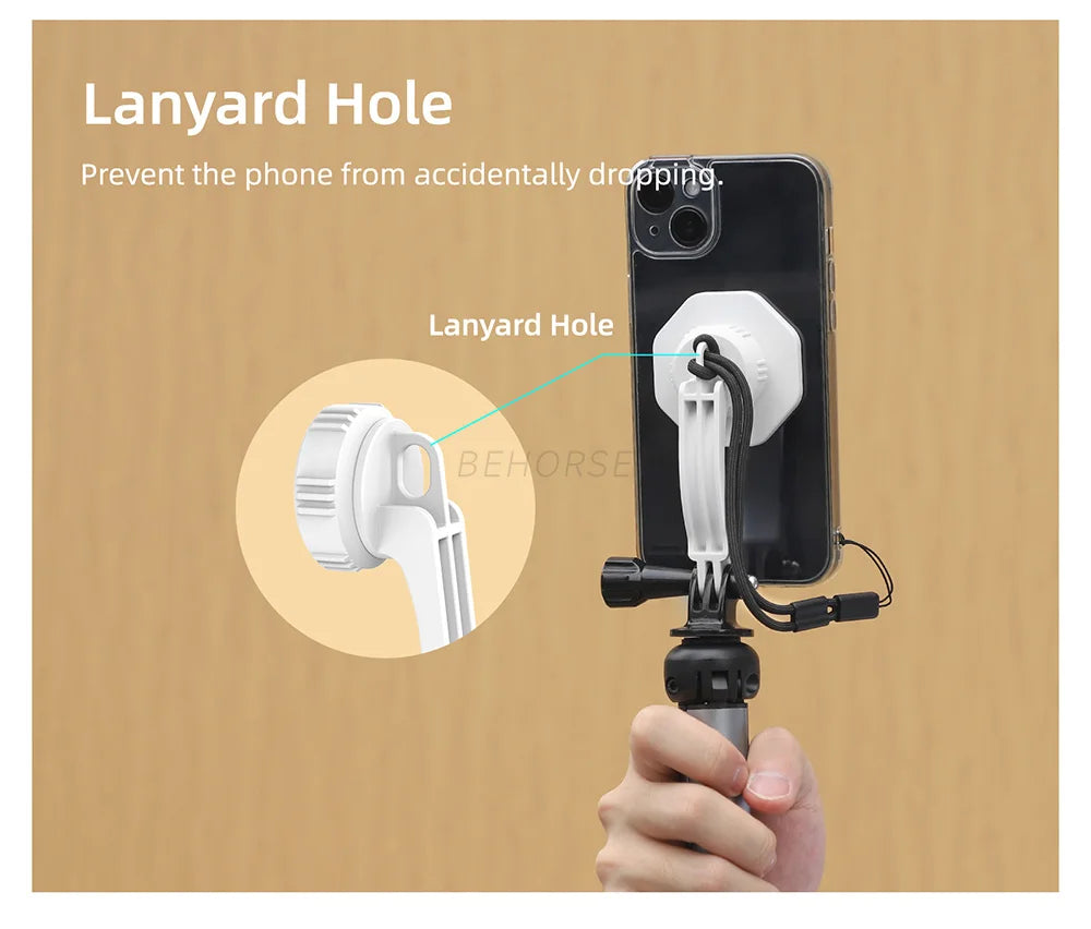 Strong Magnetic Phone Mount Handheld Stabilizer for magsafe Bracket Anti-lost Holder Clip For DJI Osmo Mobile 6/OM 5/OM4 SE Mobile Phone Holder auto face tracking automatic selfie sticks blogging accessories camera stablizer electronics handheld stablizer intelligent face tracking matchless online mobile phone accessories for blogging portable auto balance selfie stick selfie sticks tripod selfie tripod video video camera and mobile video accessories video devices video holder