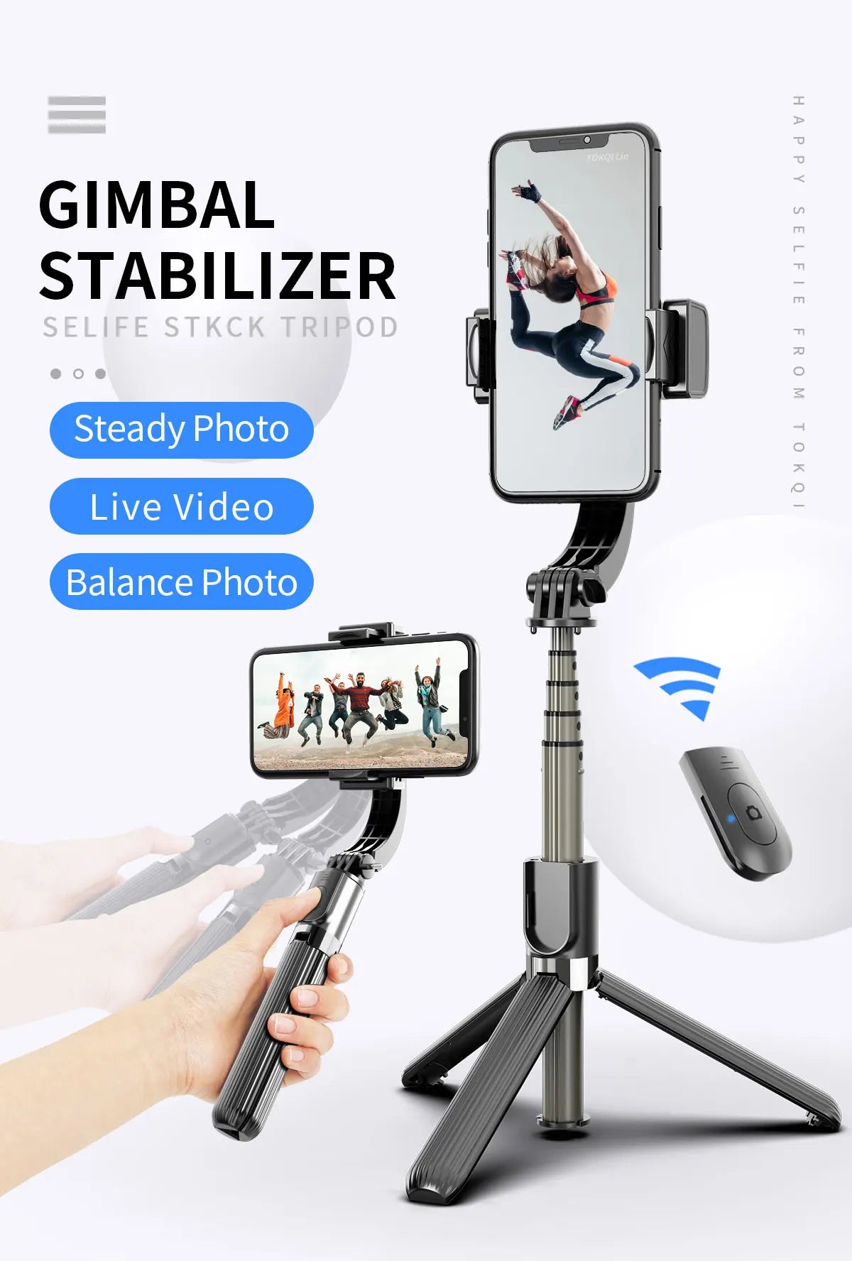 Pocket handheld selfie stick tripod gimbal stabilizer for iphone smart phone Gimbal Stablizers auto face tracking automatic selfie sticks blogging accessories camera stablizer electronics Gimbal handheld stablizer intelligent face tracking matchless online mobile phone accessories for blogging portable auto balance selfie stick selfie sticks tripod selfie tripod video video camera and mobile video accessories video devices video holder