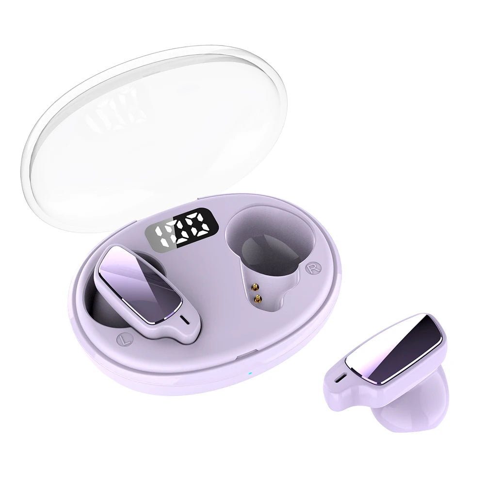 Trulyway J152 True Wireless Earbuds Led Power Display Earphone Invisible Wireless TWS Bluetooth Earphones 5.1 Purple J152 TWS Headphones & Earbuds audio bluetooth headphones certified headphone earbud electronics in ear headphone matchless online