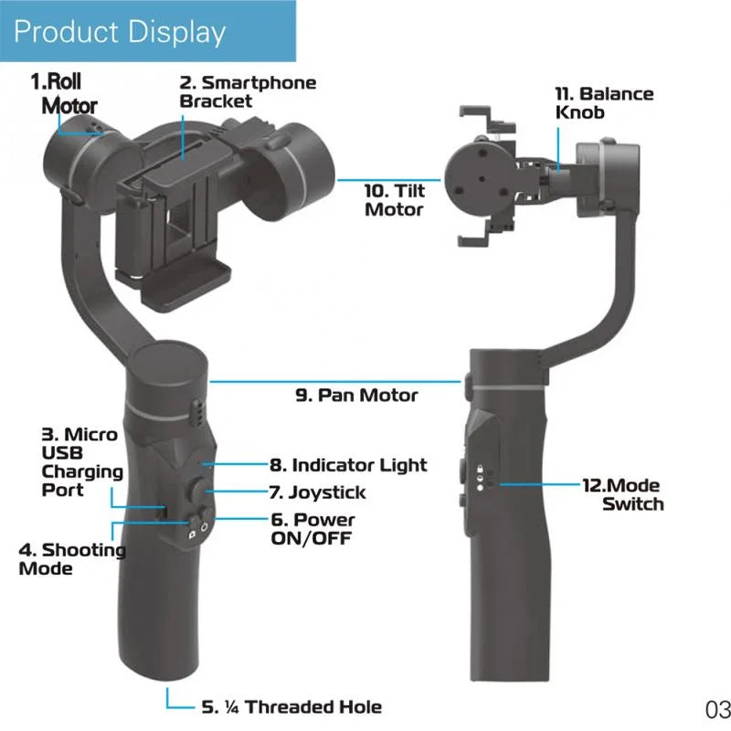 Gimbal Stabilizer Smartphone Action Camera Smooth Stabilizing Holder Handhold Gimbal Stabilizer Gimbal Stablizers auto face tracking automatic selfie sticks blogging accessories camera stablizer electronics Gimbal handheld stablizer intelligent face tracking matchless online mobile phone accessories for blogging portable auto balance selfie stick selfie sticks tripod selfie tripod video video camera and mobile video accessories video devices video holder